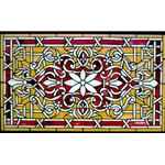 Stained window glass panel LTSP34-20∕0