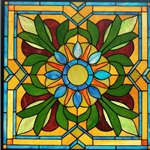 Stained window glass panel LTSP24-24∕06