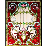 Stained window glass panel LTSP48-36∕18