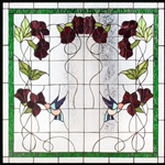 Stained window glass panel LTSP28-28∕117