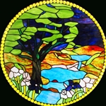 Stained window glass panel LTSP23D∕120