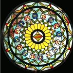 Stained window glass panel LTSP23D∕122