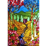 Stained window glass panel LTSP35-23∕124