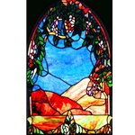 Stained window glass panel LTSP25-16R∕141