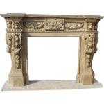 Hand-carved Marble Fireplace Mantel - LF0102