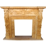 Hand-carved Marble Fireplace Mantel - LF0113
