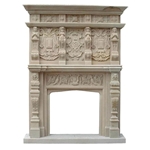 Hand-carved Marble Fireplace Mantel - LH0004