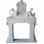 Hand-carved Marble Fireplace Mantel - LH0029
