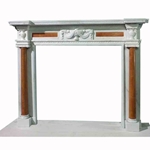 Hand-carved Marble Fireplace Mantel - LM0051