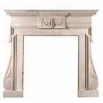 Hand-carved Marble Fireplace Mantel - LSA0059