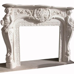 Hand-carved Marble Fireplace Mantel - LST0019