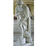 Shepherd with infant Marble Sculpture by Antoine Denis Chaudet