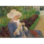 Lydia Crocheting in the Garden at Marly 1880