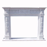 Hand-carved Marble Fireplace Mantel - SF-007