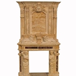 Hand-carved Marble Fireplace Mantel - SF-130