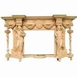 Hand-carved Marble Fireplace Mantel - SF-116