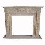 Hand-carved Marble Fireplace Mantel - SF-020