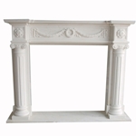Hand-carved Marble Fireplace Mantel - SF-167