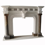 Hand-carved Marble Fireplace Mantel - SF-151