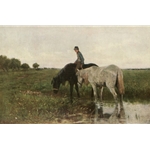 Anton Mauve Watering Horses