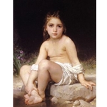 Child at Bath William Bouguereau 1825-1905