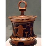 Red Figure Pyxis with Lid