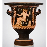 Bell Krater Dionysos Receiving the Offering from his Satyr
