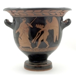 Bell Krater Nude Eros Approaches a Maiden