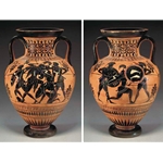 Neck Amphora Four Warriors in Combat