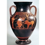 Belly Amphora Herakles Capturing Kerberus