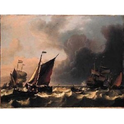 Dutch Men-of-war off Enkhuizen1683 BAKHUIZEN Ludolf 1630 - 1708