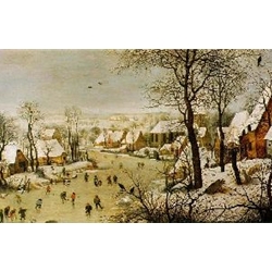 Winter Landscape with a Bird Trap, Pieter breugel 1565