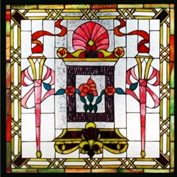Stained window glass panel LTSP24-24∕108