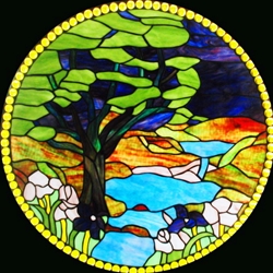 Stained window glass panel LTSP23D∕120