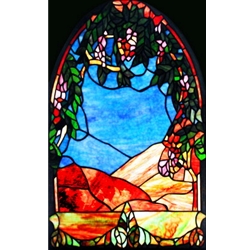 Stained window glass panel LTSP25-16R∕141
