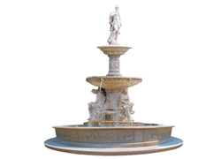 Marble Fountain with Sculpture-XF259