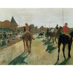 Le Defile. Horses Before the Stands, c. 1866-68