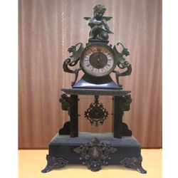 Marble-Brass Clock-K1695
