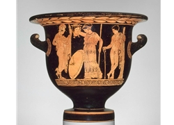 Bell Krater Athena Holds up the Head of Medusa