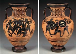 Neck Amphora Four Warriors in Combat