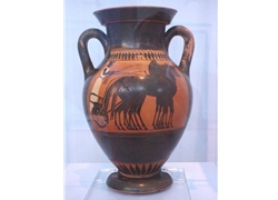 Panathenaic Amphora Chariot Black Figure