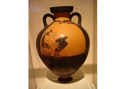 Panathenaic Amphora Quadriga with Charioteer