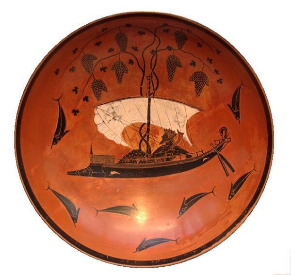 Dionysos on a ship