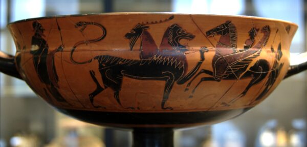 Bellerophon fighting the Chimera