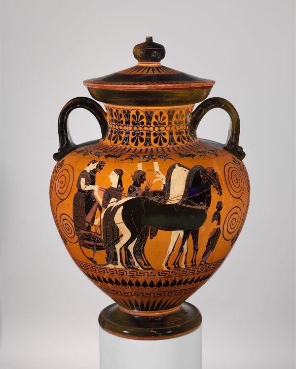 Neck Amphora Chariot Drawn by Four Horses