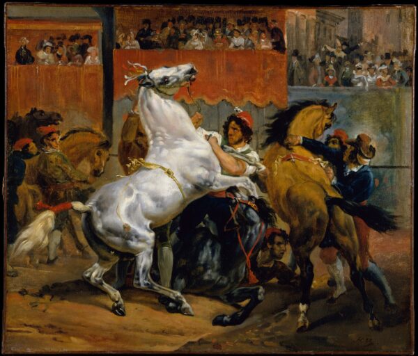 The Start of the Race of the Riderless Horses